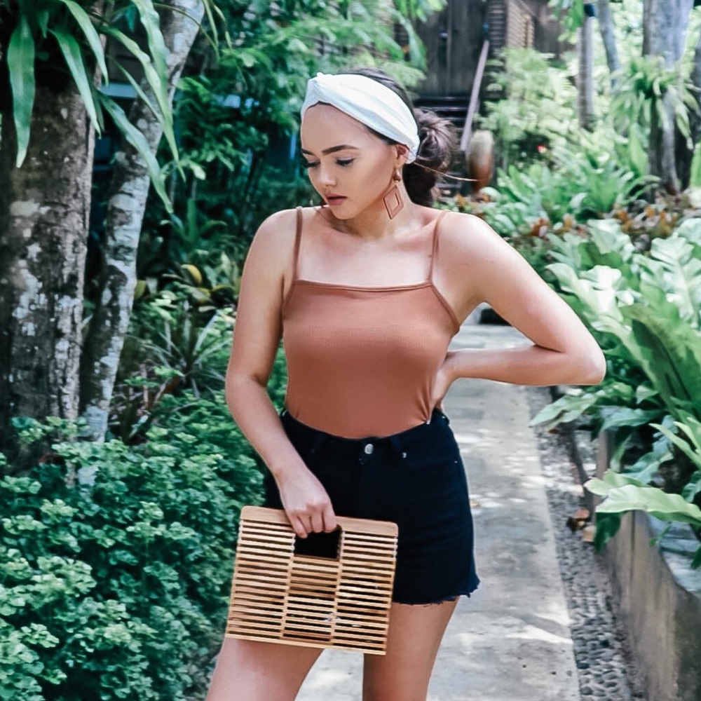 💞 (2 for $20) Bamboo Inspired Square Bag